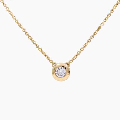 Lumiere 0.20 carat bezel-set white diamond necklace
