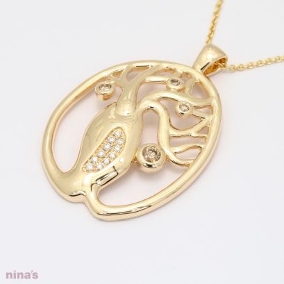 Finest Boab Champagne Diamond Necklace