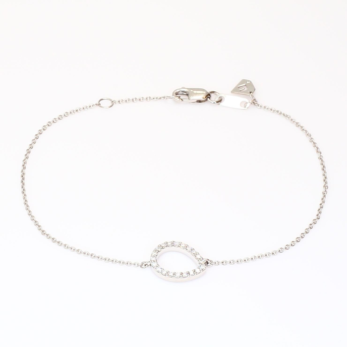 Viola white diamond pear bracelet