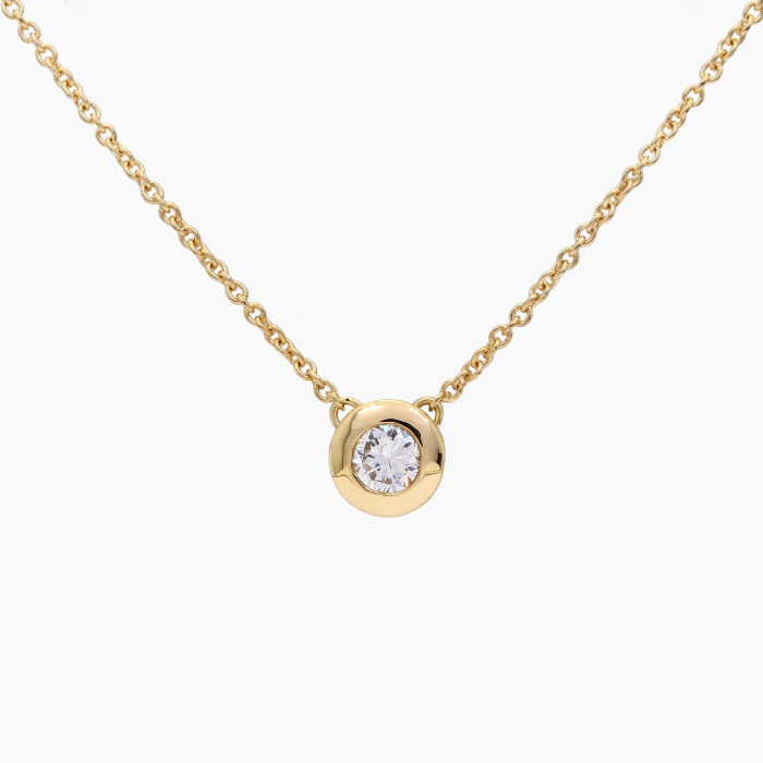 Lumiere 0.20 carat bezel-set white diamond necklace
