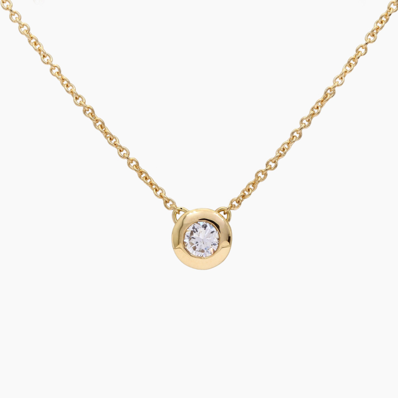 Lumiere 0.20 carat bezel-set white diamond necklace
