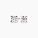 Sparkling 0.40 carat white diamond stud earrings