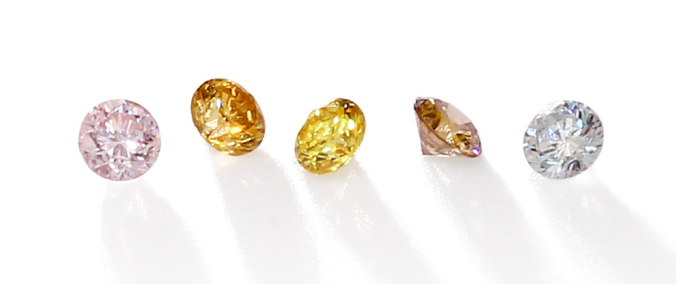 Natural coloured diamonds